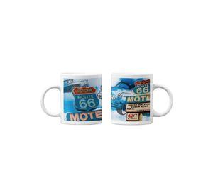 Tazones tazas blancas Motel Ruta 66 Estados Unidos