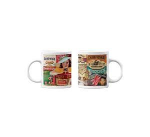 Tazones tazas blancas Marcas Vintage años 50