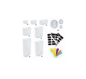 Set 42 Contenedores Herméticos Almacenamiento Despensa Cocina Plásticos