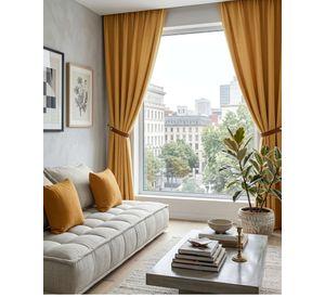 Juego de Cortinas Blackout Premium Engomadas m14