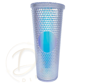 Vaso Mug Tublr Stud Botella Motivacional Vaso con Bombilla Blanco Brillante