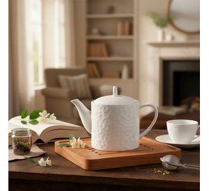 Tetera De Porcelana Blanca Ideal Para T O Infusiones