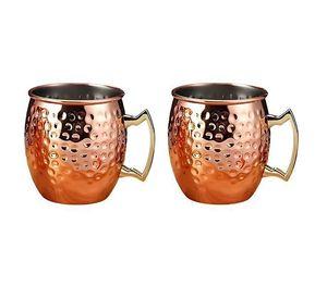 Pack 2 Tazas de Cobre Para Bebidas de Moscow Mule 500ml