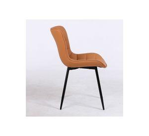 Pack 2 Sillas de Comedor Pu Camel Patas Metálicas