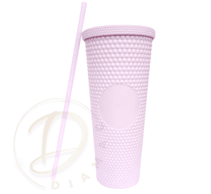 Vaso Mug Tublr Stud Botella Motivacional Vaso con Bombilla Rosa Claro