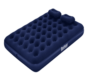 Colchon Inflable 2 Plazas Queen + Inflador + Almohadas , Env Azul