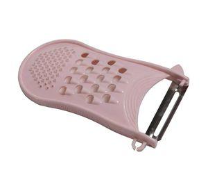 PELADOR CON RALLADOR GRUESO Y FINO ROSA