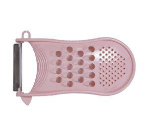 PELADOR CON RALLADOR GRUESO Y FINO ROSA