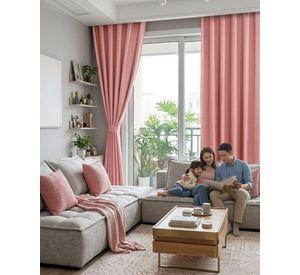 Juego de Cortinas Blackout Premium Engomadas m12