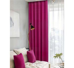 CORTINA BLACKOUT ENGOMADA 2 PAÑOS COLOR MORADO VINO