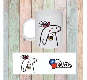 TAZÓN FLORK MUJER VIVA CHILE FIESTAS PATRIAS