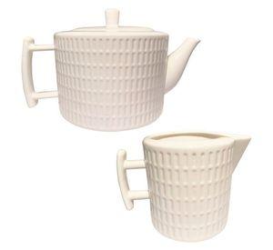 Set de Tetera y Lechera de Porcelana