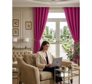 Set de Cortinas Blackout Engomadas Modernas de Lujo m6