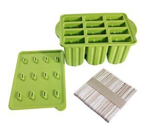 Molde Silicona De Helados Paleta + Accesorios Preparación