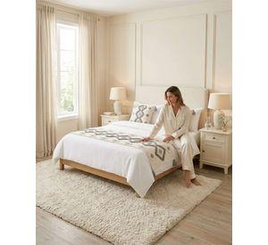 Piecera De Cama Boho Manta Tejida Decorativa P2