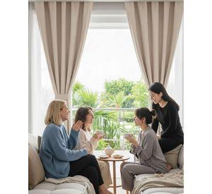 Set de Cortinas Blackout Engomadas Modernas de Lujo m2