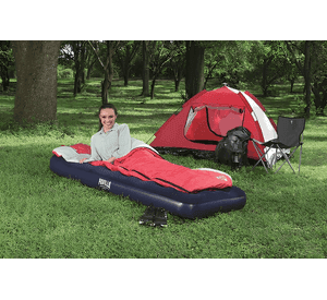 Colchon Inflable 1 Plaza 185x76x28 - Inflador Incorporado!! Color Azul