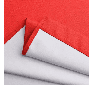 Cortina Lino Con Blackout Engomado Térmica 140x220 Rojo