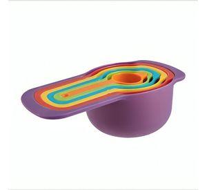 Set De Tazas Medidoras Cernidor Colador Bowl Cocina