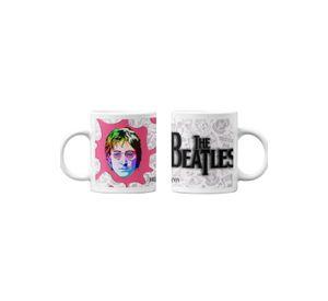Tazones tazas blancas The Beatles Jhon Lennon Rock Musica
