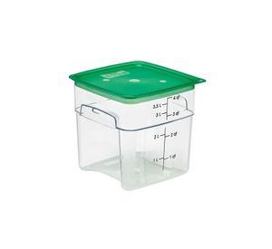 RECIPIENTE GRADUADO CUADRADO POLICARBONATO 4 LTS. Y TAPA VERDE
