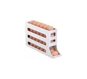 Organizador Portahuevos 4 Niveles 30 Huevos 35,9x7 CM Blanco