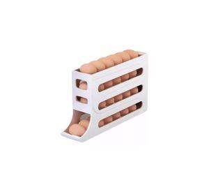 Organizador Portahuevos 4 Niveles 30 Huevos 35,9x7 CM Blanco