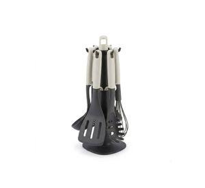 Set Utensilios De Cocina 7 Piezas Antiadherente Blanco