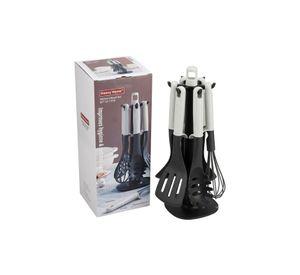 Set Utensilios De Cocina 7 Piezas Antiadherente Blanco