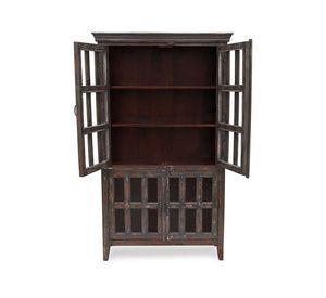 Vitrina Hubli de madera reciclada y vidrio