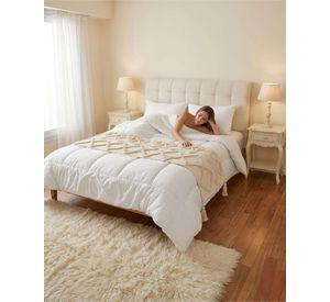 Piecera De Cama Boho Con Dos Fundas Cojin Bordado PF8