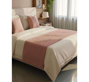 Set de Pieceras Plush + Fundas de Cojin 45×45 rosado