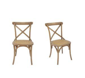 Pack x 2 Silla Crossback Cafe Claro
