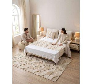 Piecera De Cama Boho Con Dos Fundas Cojin Bordado PF5