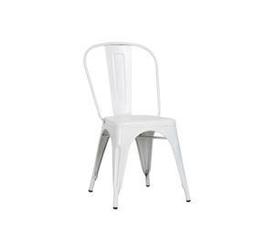 Set de 4 Sillas de Metal Diseño Tolix Empoli Blanca