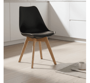 Silla Eames Acolchada Tulip Negra
