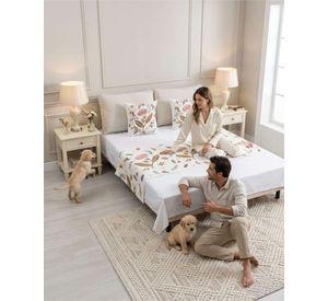 Piecera de Cama Texturizada con Bordado Botanico P2