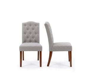 Pack 2 Sillas Selma Madera con Asiento y Respaldo Tapizados
