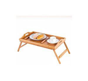 Bandeja Desayuno Cama Plegable Madera Natural Multifuncional