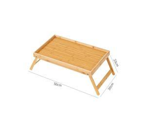 Bandeja Desayuno Cama Plegable Madera Natural Multifuncional