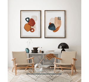 Set 3 Terracota 40X50 Marco Dorado