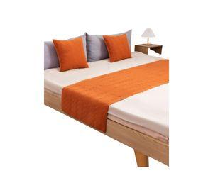 Set de Pieceras Plush + Fundas de Cojin 45×45 naranja