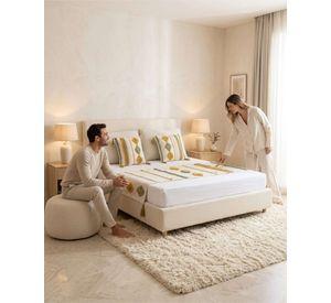 Piecera De Cama Boho Manta Tejida Decorativa P9