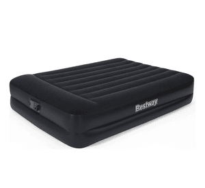 Colchon Inflable Sommier 2 Plazas Premium Modelo 220v Incorp Color Negro