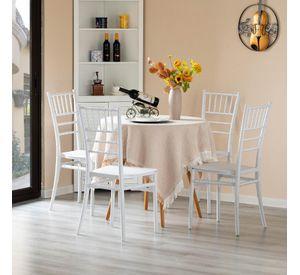 Silla Chiavari Apilable Para Comedor Terraza Eventos Blanca