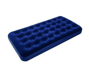 Colchon Inflable 1 Plaza Con Inflador De Pie Integrado , Gris