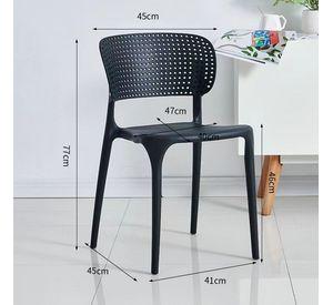 Silla de Escritorio Apilable Negra