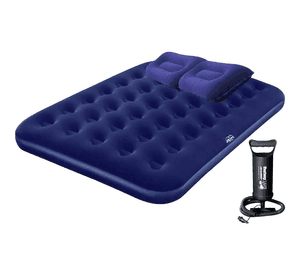 Colchón Cama Inflable 2 Plazas + 2 Almohadas + Inflador Bestway