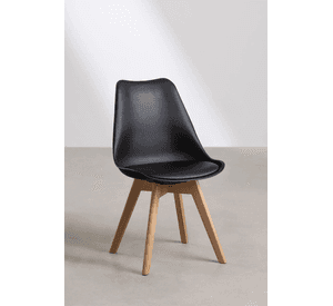 Pack 6 Sillas Eames Acolchada Negras