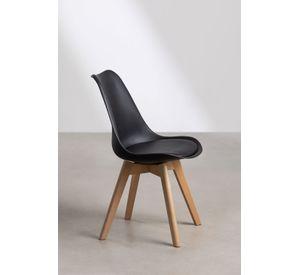 Pack 6 Sillas Eames Acolchada Negras